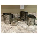 Collection of Vintage Metal Flour Sifters
