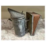 Vintage Baking Set: Good Pies Recipe Book and Old Metal Flour Sifter