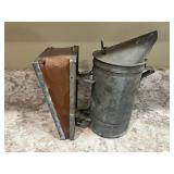 Vintage Baking Set: Good Pies Recipe Book and Old Metal Flour Sifter