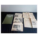 1919 Photographic Book & Collection of Vintage Newspapers
