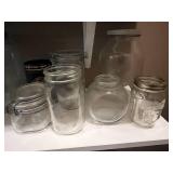 Collection of Assorted Glass Jars and University of Minnesota Mug