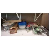 Kitchenware Collection Including Universal Food & Meat Chopper and Pampered Chef Batter Bowl