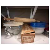 Kitchenware Collection Including Universal Food & Meat Chopper and Pampered Chef Batter Bowl