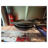 Collection of Cookware with GoodCook and Farberware Pans and Assorted Containers