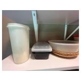 Collection of Cookware with GoodCook and Farberware Pans and Assorted Containers