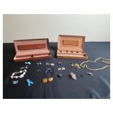 Assorted Vintage Jewelry Collection with Earrings, Pins, and Brooches