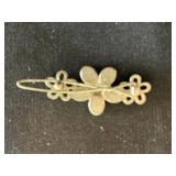Assorted Pins and Small Jewelry Items Inc Hair Clip, Costume Gold Tone Necklace & More