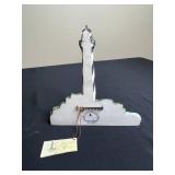 Eclectic Collection of Novelty Items and Souvenirs Inc Lighthouse Figurine, Bells & Miniature Tractor