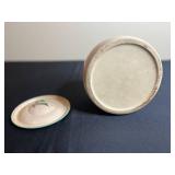 Vintage Collection: Ceramic Jar, Ornate Photo Frame, Embroidered Art, Wood Block