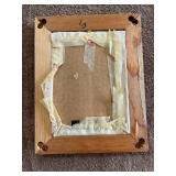 Vintage Collection: Ceramic Jar, Ornate Photo Frame, Embroidered Art, Wood Block