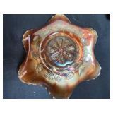 Collection of Decorative Items Including Frames and Iridescent Glass Bowl