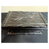 Collection of Decorative Items Including Frames and Iridescent Glass Bowl