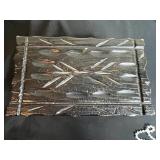 Collection of Decorative Items Including Frames and Iridescent Glass Bowl