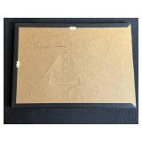 Collection of Decorative Items Including Frames and Iridescent Glass Bowl