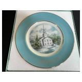 Holiday Decor Collection with Avon Christmas Plate 1974 and Cards