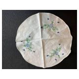 Assortment of Vintage Linens with Jar, Candle, and Gulf Wax