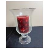 Assortment of Vintage Linens with Jar, Candle, and Gulf Wax