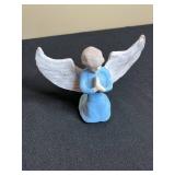 Religious Collection: Bibles, Angel Figurine, Cross, and Framed Embroidery