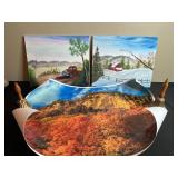 Landscape Paintings and 1 Full-Color Poster (Bells Not Inc)