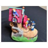 Musical "Old Woman Who Lived in a Shoe" Figurine & Assorted Collectible Items Including Games, Books, and Plush Toy