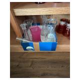 VTG Red Vases, Decorative Glassware and Copper Teapot Stamped Portugal