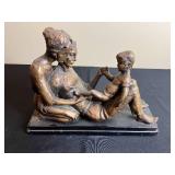 Vintage Bronze Family Sculpture
