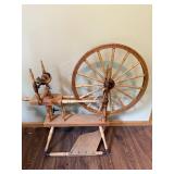 Antique Wooden Spinning Wheel