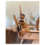 Antique Wooden Spinning Wheel