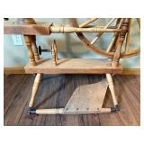 Antique Wooden Spinning Wheel