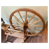 Antique Wooden Spinning Wheel
