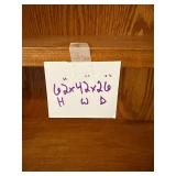 Vintage Wooden Desk with Hutch and Storage Shelf