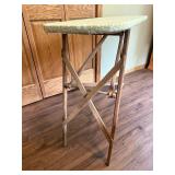 Vintage Wooden Folding Ironing Board with Floral Cover