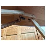 Vintage Wooden Folding Ironing Board with Floral Cover