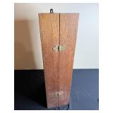 Vintage Wooden Spool Holder Cabinet with Shelves