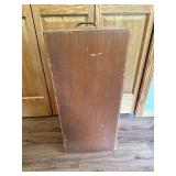 Vintage Wooden Spool Holder Cabinet with Shelves