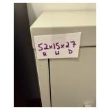 Used 4-Drawer Metal Filing Cabinet with 52 x 15 x 27 Dimensions