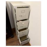 Used 4-Drawer Metal Filing Cabinet with 52 x 15 x 27 Dimensions