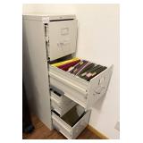 Used 4-Drawer Metal Filing Cabinet with 52 x 15 x 27 Dimensions