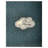 Set of 2 Dark Blue Luggage Bags with Wheels