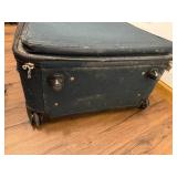 Set of 2 Dark Blue Luggage Bags with Wheels