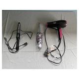 Set of Hair Styling Tools - Conair Hair Dryer, Flat Iron, Curling Iron