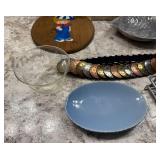 Eclectic Collection: Greeting Cards, Ceramic Dishes, Belt with Metal Accents