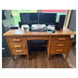 Solid Wood Office Desk - Items on desk NOT included