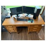 Solid Wood Office Desk - Items on desk NOT included