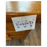 Solid Wood Office Desk - Items on desk NOT included