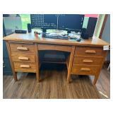 Solid Wood Office Desk - Items on desk NOT included