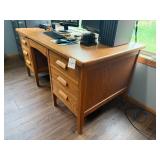Solid Wood Office Desk - Items on desk NOT included