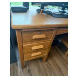 Solid Wood Office Desk - Items on desk NOT included