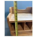 Wooden Desktop Organizer with Compartments and Drawer