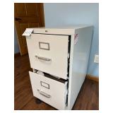 Metal 2-Drawer Filing Cabinet on Wheels